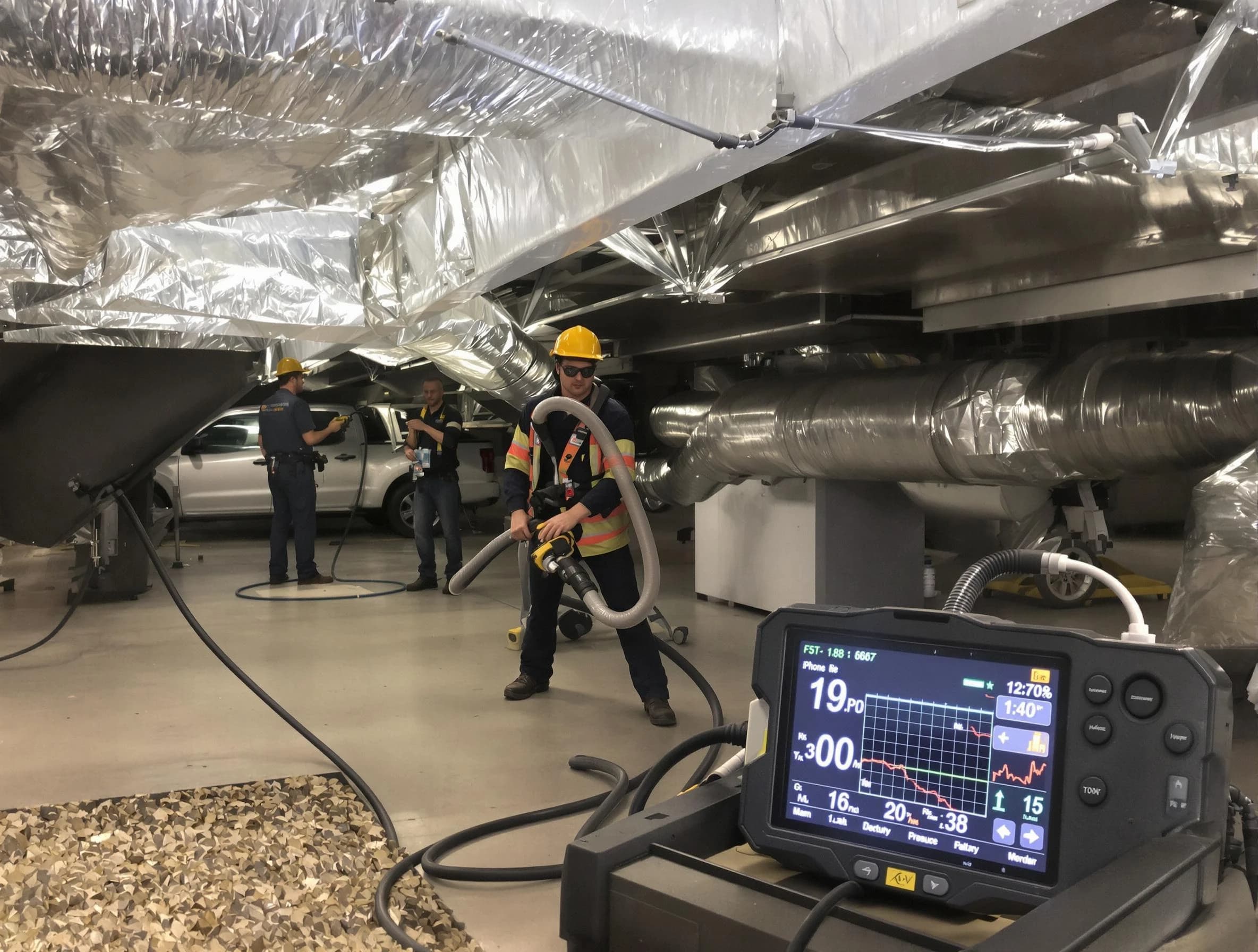 Professional negative pressure duct cleaning by Riverside Air Duct Cleaning in Riverside