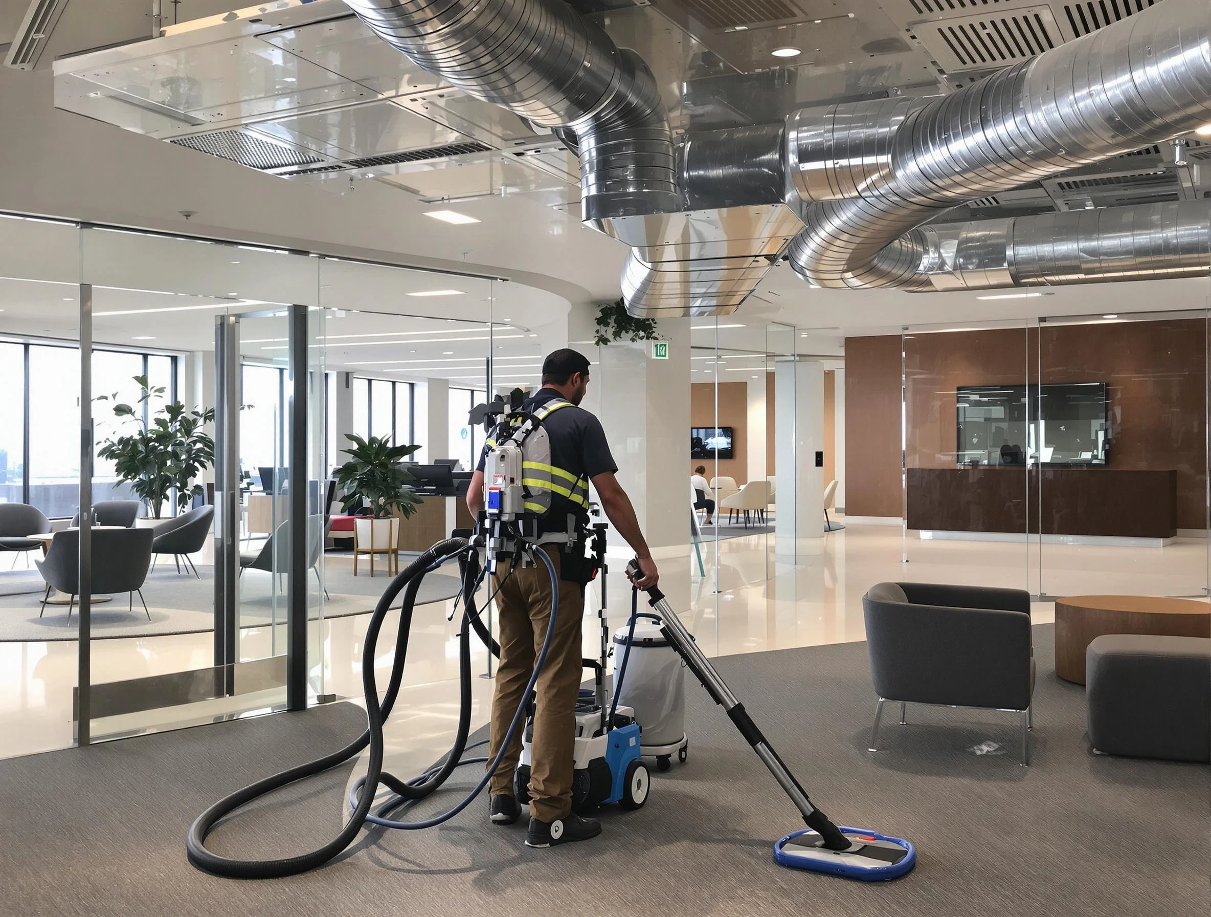 Commercial duct cleaning service by Riverside Air Duct Cleaning in Riverside